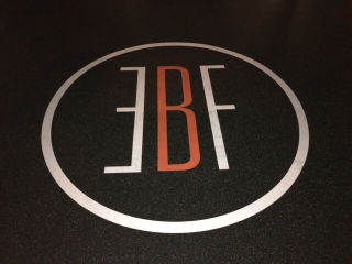 Custom logo special for rubber flooring and weightlifting platforms.