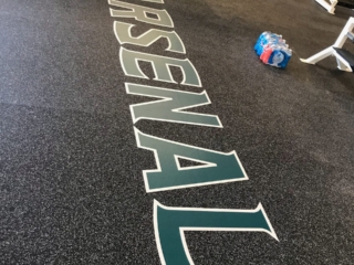 Custom Rubber Flooring Logo - American Platforms