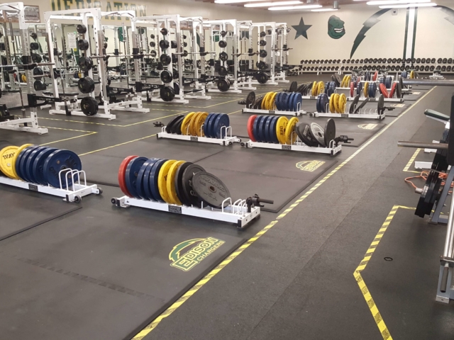 Transform your weight room with new custom logos and all-rubber low profile custom weightlifting platforms.