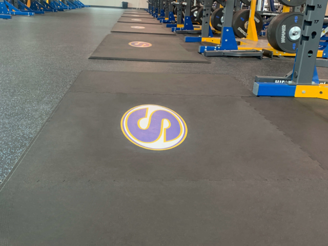 high school custom weightlifting platforms and logos